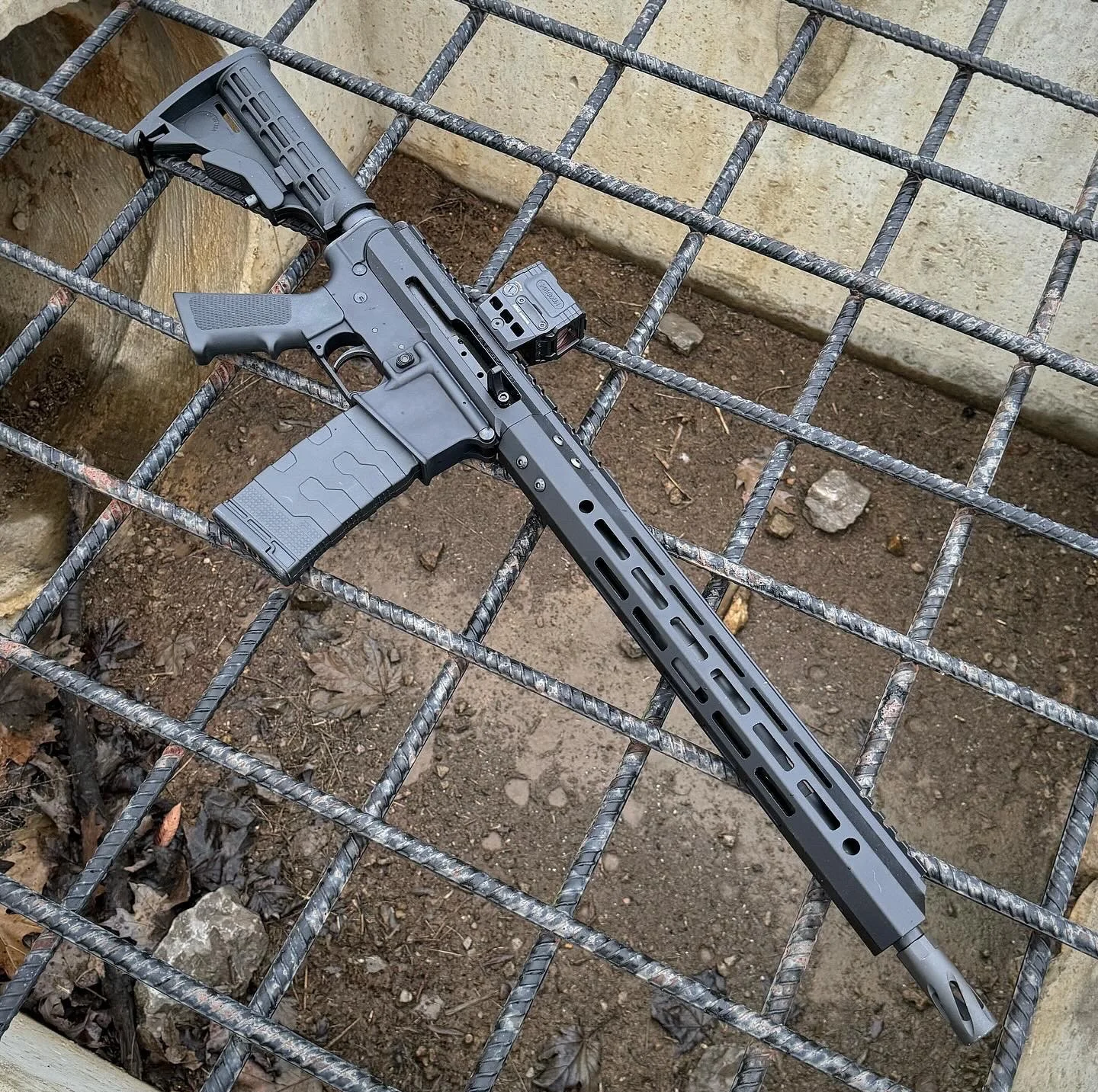 bear creek arsenal bc15 on cage lifestyle photo