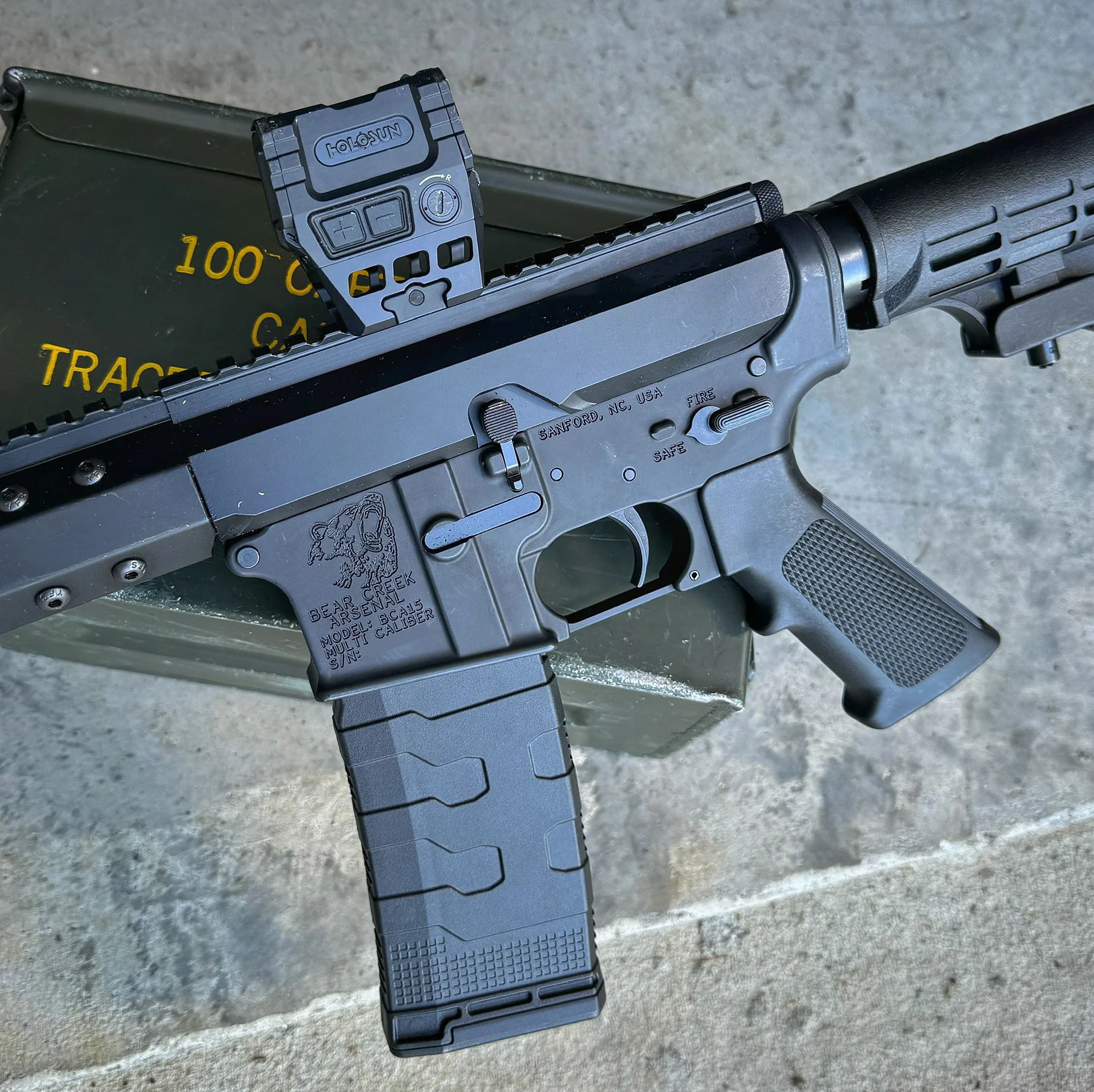 bear creek arsenal bc15 with holosun aems