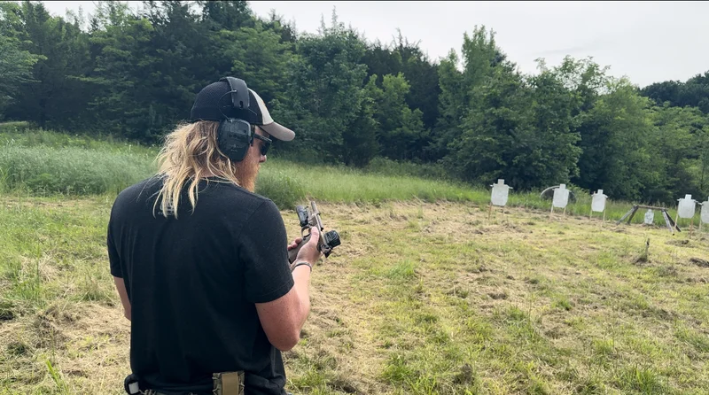 WarBird Intrepid hearing protection in use during outdoor shooting activities