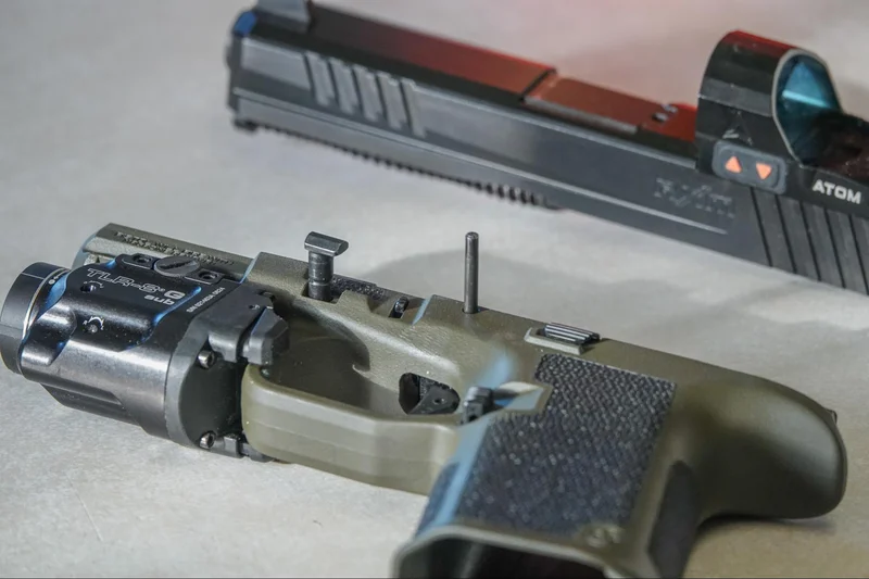 ruger rxm dissasembled on table