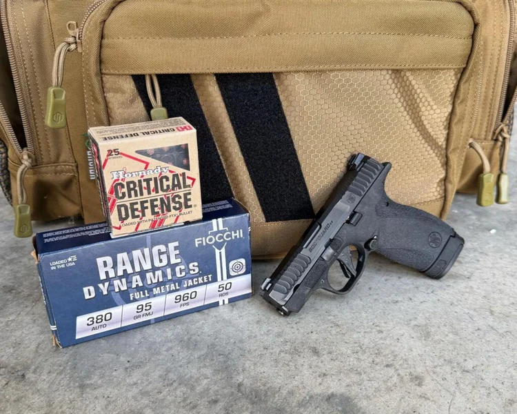 Smith & Wesson Bodyguard 2.0 pistol with .380 range and defensive ammunition
